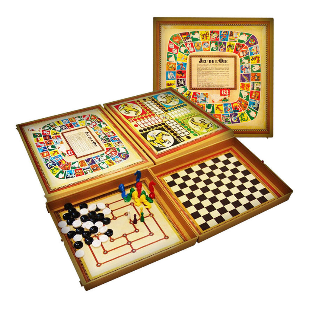 Coffret 8 Jeux Standards (jeu de l’oie, petits chevaux…)